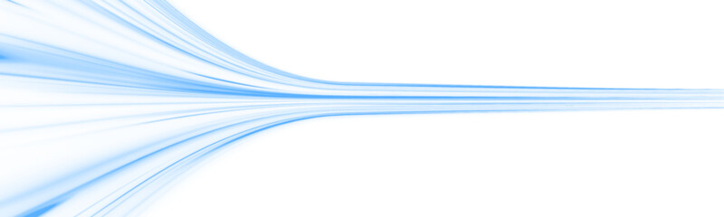 Futuristic blue neon laser lines flow along urban roads. Glowing motion trails, energy waves, and swirling lines illustrate speed and traffic dynamics. Vector illustration PNG. © ikril