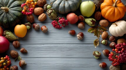 Vibrant autumn harvest scene featuring pumpkins, gourds, seasonal vegetables, decorative squash, and cozy rustic decor perfect for fall celebrations and Thanksgiving