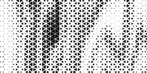 Seamless halftone triangle pattern. Random vector noise texture