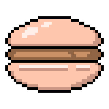 Vector Pixel Icon - Macaroni Cake