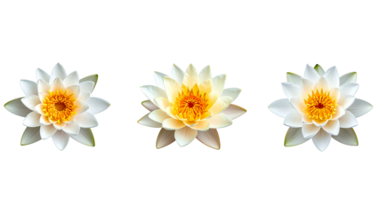 top down water lily, water lily flower, lotus flower top view, botanical water lily, detailed flower stamen, floral anatomy, aquatic plant flower, botanical illustration PNG, isolated water lily, tran