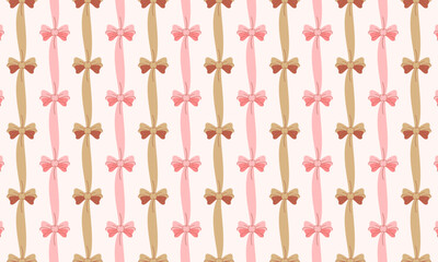 Elegant Vertical Ribbon Stripe Pattern for Feminine Fabric and Gift Wrap 