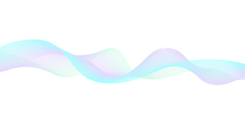 Fototapeta premium Abstract pastel rainbow wavy lines on white background