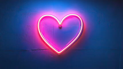 Stylized Heart Icon Glowing Softly Modern Digital Aesthetic on transparent background