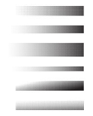 Collection of different dot gradient halftone effects