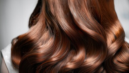 lustrous brown hair with warm highlights and gentle waves showcasing healthy texture and rich depth