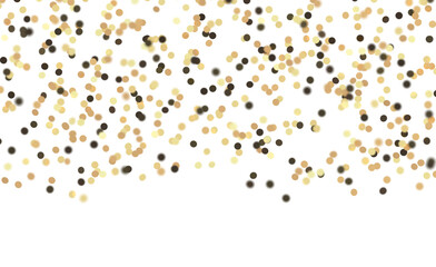 Gold confetti falling down on white background. Celebration and festive concept. Suitable for New Ye © vege