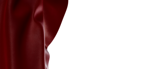 Abstract background featuring red fabric with textured surface. Ideal for luxury design, fashion, and artistic concepts.