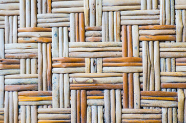 Bamboo weave pattern texture background.