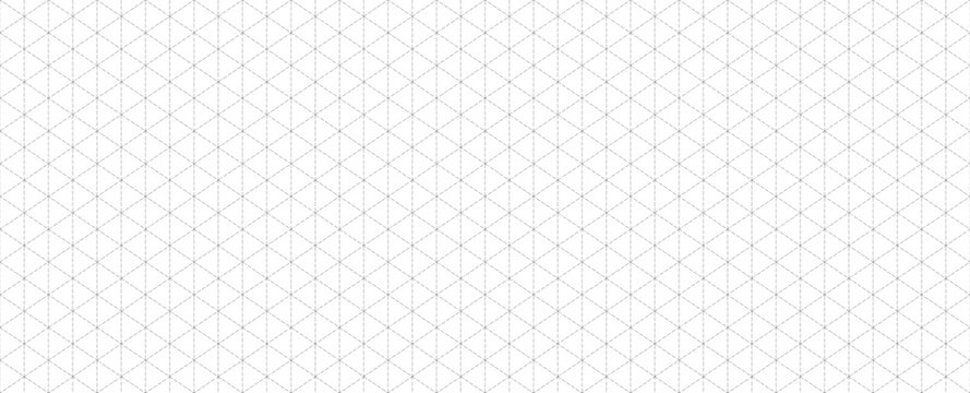 seamless isometric grid paper dash linear triangular