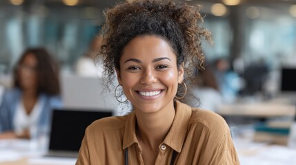 Experienced HR specialist coordinating diversity initiatives by evaluating talent acquisition reports and organizing targeted recruitment campaigns from a sleek office suite.