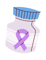 Cancer pills world day symbol