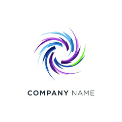 Obraz premium Colorful Swirling Logo Design Element.