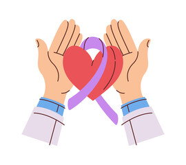 Professional care, oncology treatment symbol