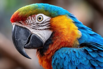Obraz premium Close Up of a Colorful Macaw Parrot