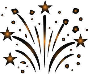 Explosion of stars and particles, a dazzling display of light and energy, symbolizing celebration, excitement, and a burst of joy, perfect for festive occasions and vibrant designs © NOMAN