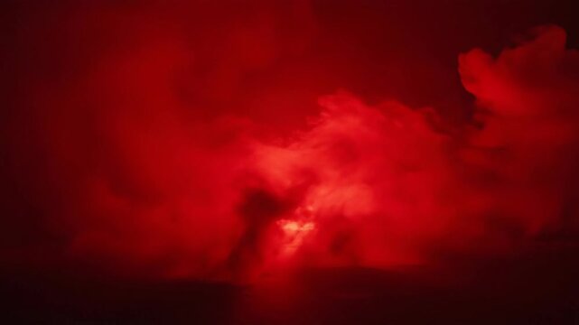 Abstract red visuals with dramatic lighting and blurred forms