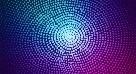 Abstract Circular Pattern with Vibrant Blue and Purple Gradient.