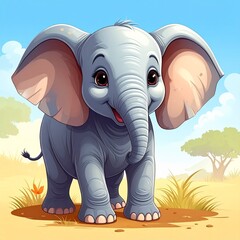 The elephant is the largest land animal in the world and is admired for its intelligence, kindness, and strong family bonds. 