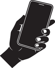 Smartphone in Hand Silhouette Illustration

Touchscreen Mobile Phone Usage Concept

Hand Holding and Tapping Mobile Device Silhouette