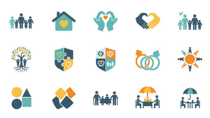 Fototapeta premium Collection of Modern Flat Design Icons.