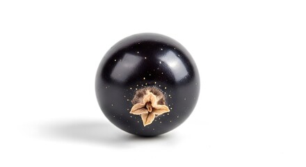 Fresh Black Currant Berry Isolated on White Background.