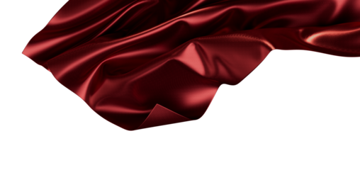 Luxurious burgundy satin cloth background with soft waves, perfect for fashion, design and texture r