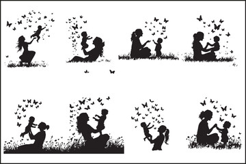 Romantic Couple Silhouettes Proposing and Celebrating Love

Love Story Moments with Couple and Butterflies Silhouette

Engagement and Romance Scene Silhouette Collection