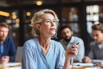 Happy Female Business Woman Working Manager At Work Confident 