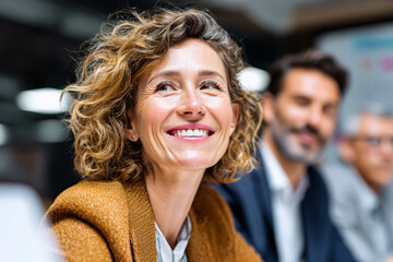 Happy Female Business Woman Working Manager At Work Confident 