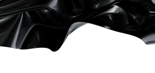 High-quality image of a carbon fiber texture with a wavy pattern against a white background.