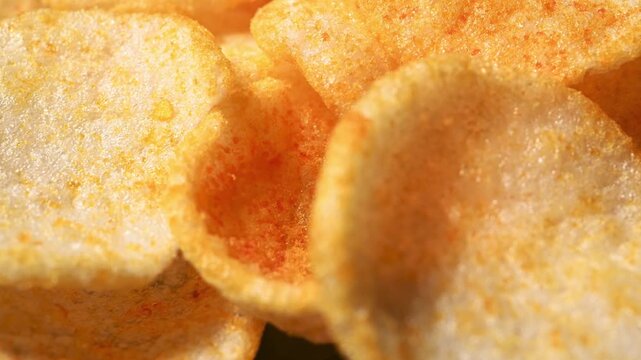 shrimp chips texture. healthy snack. Asian food background