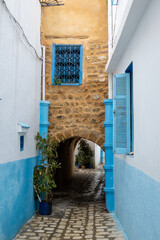 Narrow streets of medina, Bizerte, Tunisia