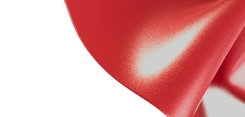 Red fabric background with a soft light. Perfect for artistic designs, backgrounds and graphic elements, simple elegant