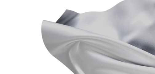 Elegant close-up shot of flowing silver fabric. Perfect for backgrounds, textile concepts, and creative design projects.