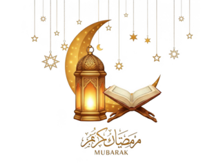 Celebrating the spirit of mubarak isolated on transparent background