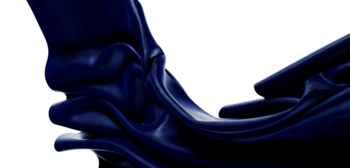 Abstract shot of dark blue fabric flowing. Perfect for fashion, design, elegance, luxury, backdrop and creative content.