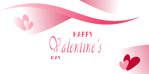 Realistic pink with heart shaped background for valentine's day banner. Valentine's day . Simple design, web