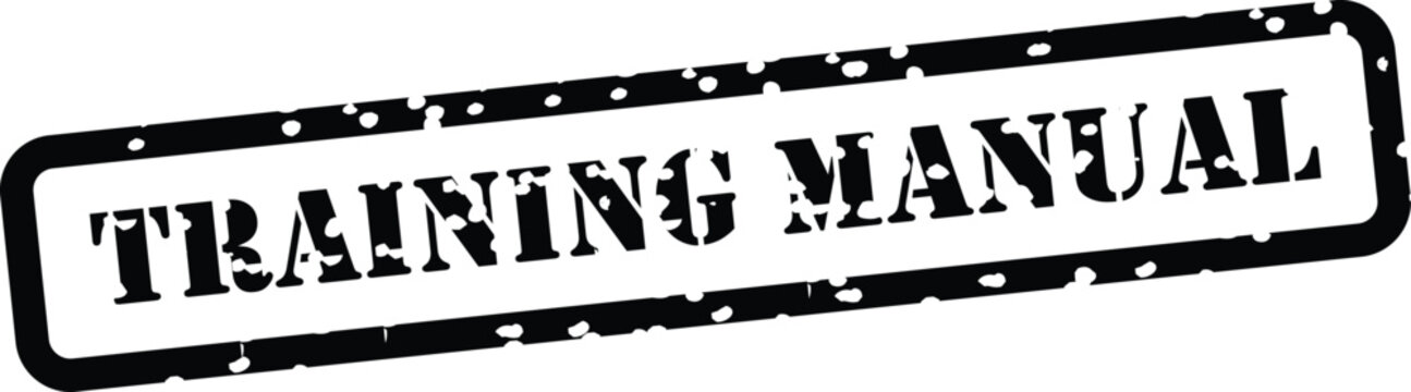 grungy training manual text stamp