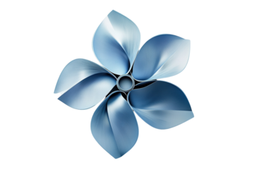 Minimal object layout viewed from above against clean white surface isolated on transparent background