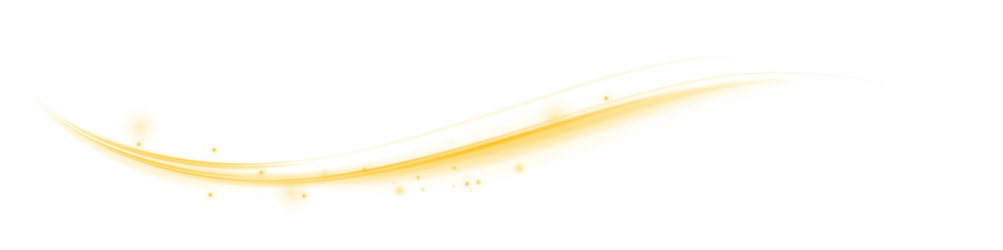 Vector PNG white abstract background with yellow gold glow, blurred light lines, waves. Bright sparkling speed line for futuristic design and banner. Energy flow tunnel.