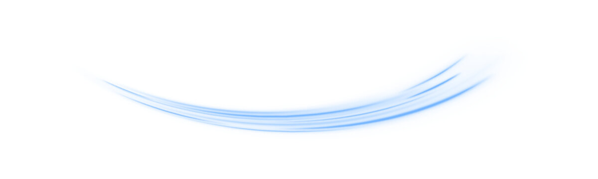 Neon blue laser lines create speed motion on a city road and highway traffic. Glowing dynamic light trails form wave energy swirl. Futuristic dynamic vector illustration PNG.