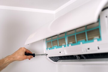 Indoor air conditioning repair and filter replacement service