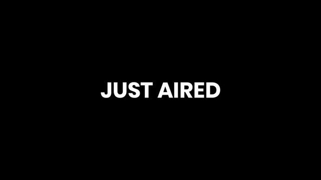 Just Aired Breaking Glitch Text Animation 4K for New Broadcasts and Content Announcements