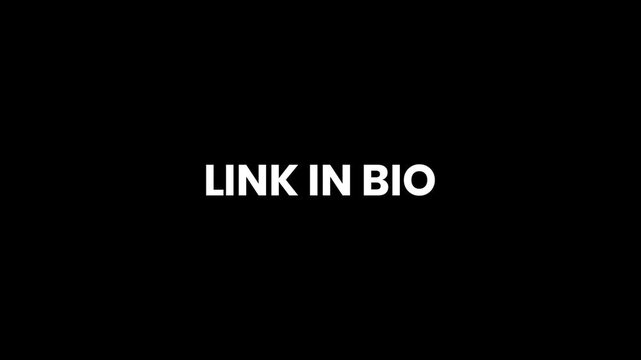 Link In Bio Breaking Glitch Text Animation 4K for Social Media Traffic and Profile Promotions