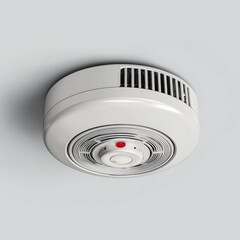 Modern White Smoke Detector on Ceiling