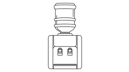 Water cooler line art icon