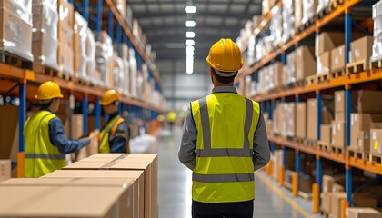 Warehouse Workers Organizing Inventory