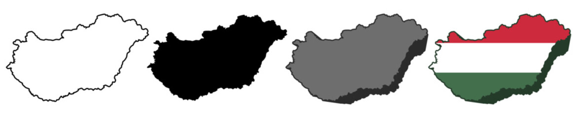 set collections bulgaria flag in map icon. Detailed Libya map silhouette. 3D Maps bulgaria symbol design template vector illustration