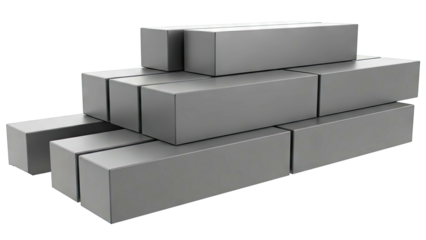 Stacked Gray Rectangular Blocks